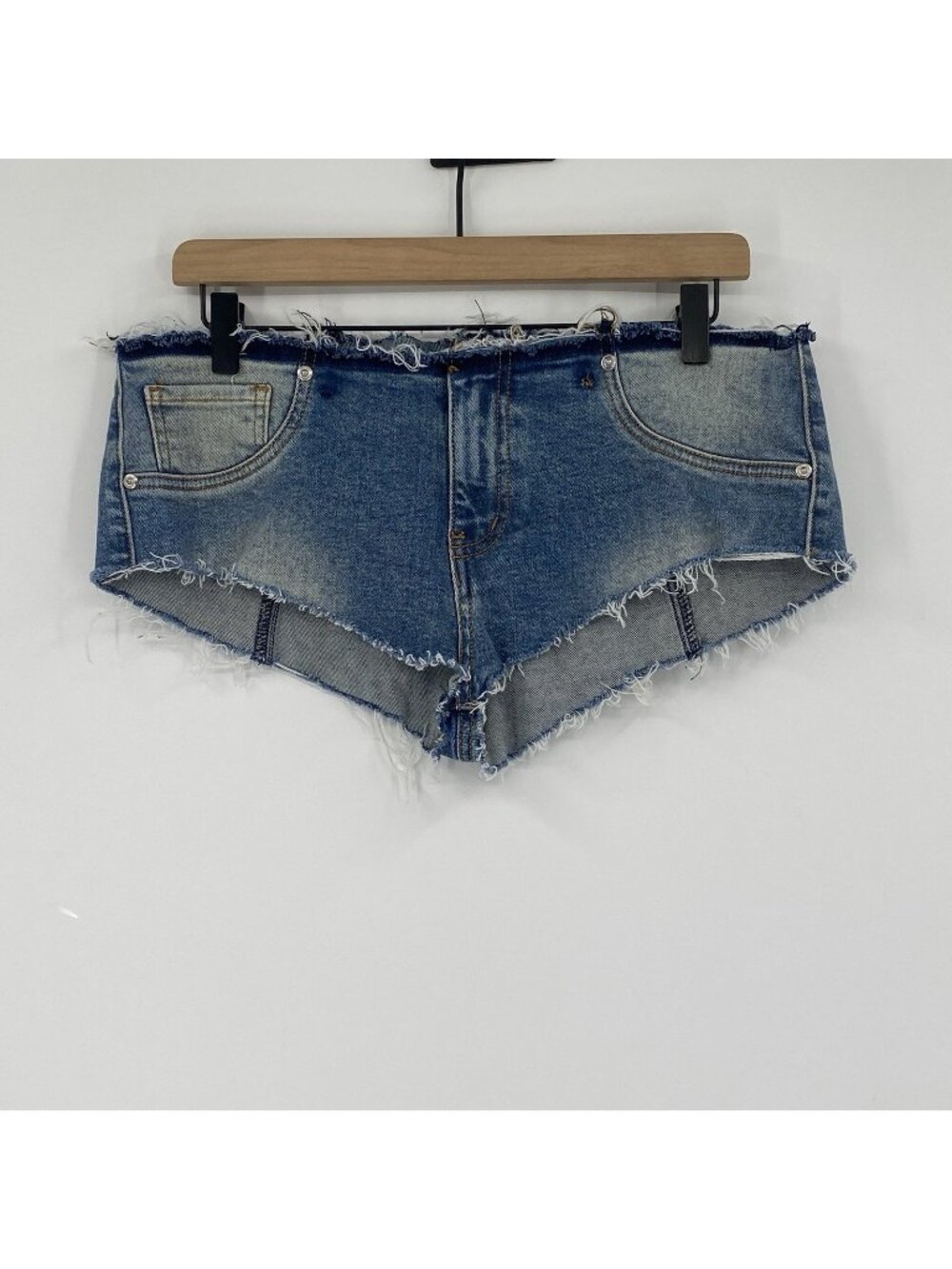Revice Denim Size 31 The Rio Micro Shorts Cheeky Booty Low-rise Cutoff USA